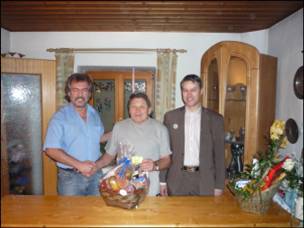 Reinhold Weber 1. Vorstand, Ludwig Zinkl, Albert Senftl 2. Vorstand